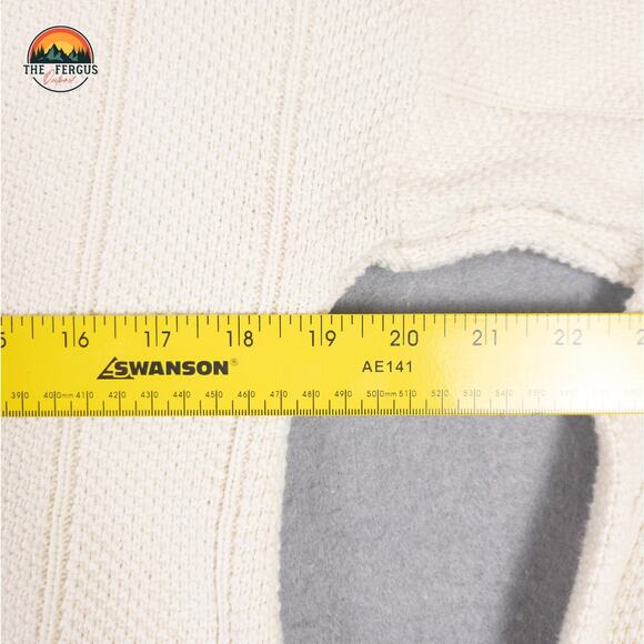 Cambridge Classic White Pullover Sweater Long Sleeve Preppy Knit Men's Medium - Picture 7 of 12